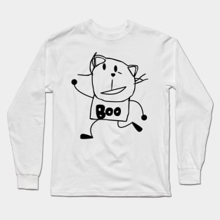 Bad Dream Cat (White) Long Sleeve T-Shirt